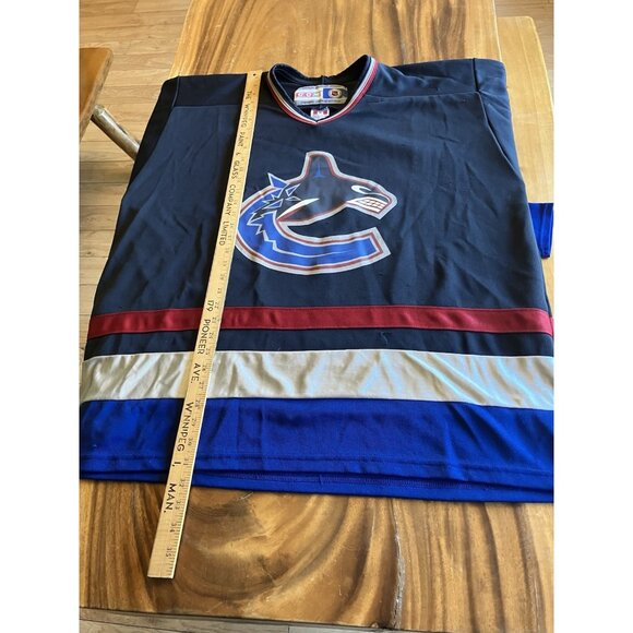 Vintage CCM NHL Vancouver Canucks Blank Blue Jersey Size XL 1990’s - Picture 11 of 16